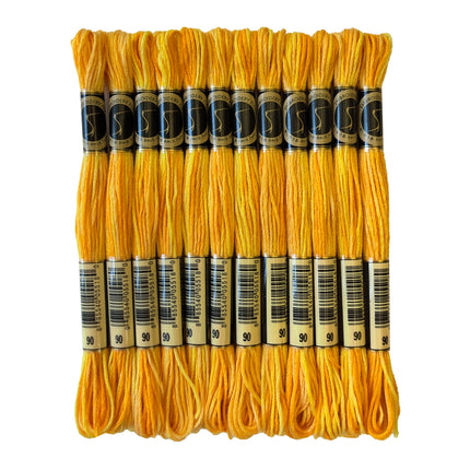 Variegated Thread, 8.7-Yard, Pack of 12 Skeins, Yellow