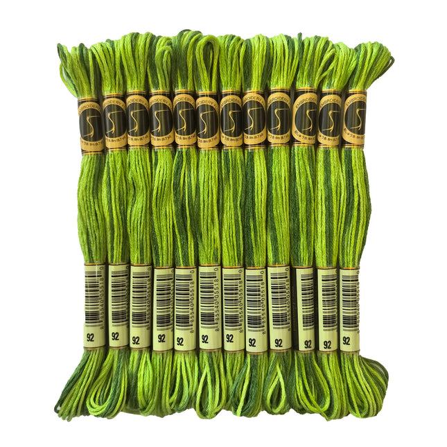 Variegated Thread, 8.7-Yard, Pack of 12 Skeins, Forest Green