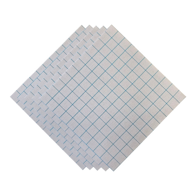 9 Count Easy Count Aida Cross Stitch Fabric with washable Grid Lines, 11.8 x 11.8 Inch Squares, Set of 5 Pieces