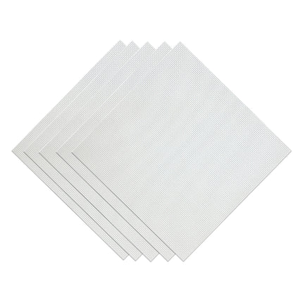 9 Count Aida Cross Stitch Fabric – White Pre-Cut Sampler Pack, 11.8 x 11.8 Inch Squares, Set of 5 Pieces