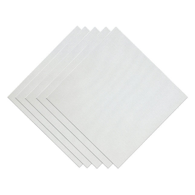 9 Count Aida Cross Stitch Fabric – White Pre-Cut Sampler Pack, 11.8 x 11.8 Inch Squares, Set of 5 Pieces