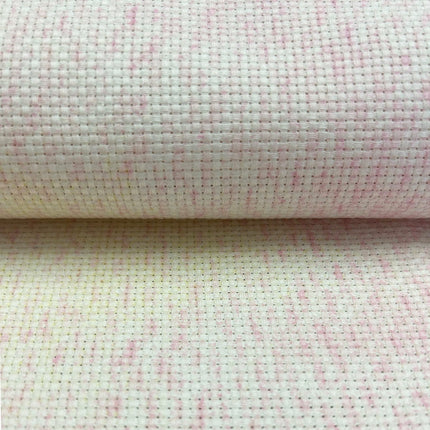 11CT Printed Aida Cloth Cross Stitch Fabric, Beautiful Colors of Pink Background