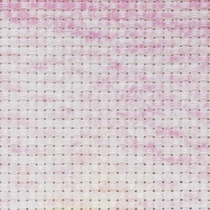 11CT Printed Aida Cloth Cross Stitch Fabric, Beautiful Colors of Pink Background