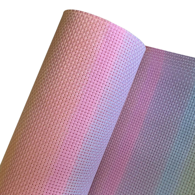 11 Count Colourful Rainbow Printed Aida Fabric for Cross Stitch