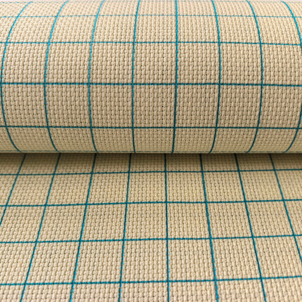14CT Easy Count Aida Cotton Fabric with Washable Grid Lines, Ivory Beige