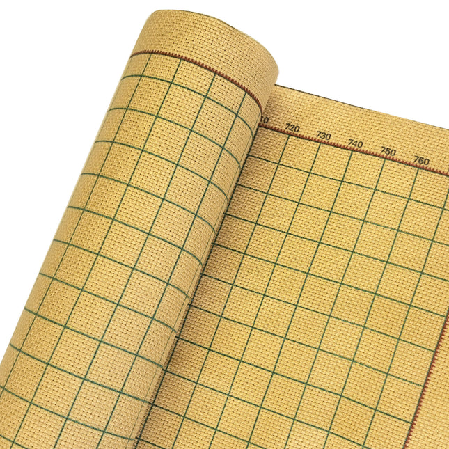 14CT Easy Count Aida Cotton Fabric with Washable Grid Lines, Golden Mustard