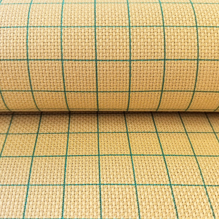 14CT Easy Count Aida Cotton Fabric with Washable Grid Lines, Golden Mustard