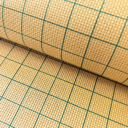 14CT Easy Count Aida Cotton Fabric with Washable Grid Lines, Golden Mustard