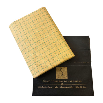 14CT Easy Count Aida Cotton Fabric with Washable Grid Lines, Golden Mustard