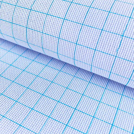 16 Count White Aida Cotton Fabric with Washable Grid Lines, Ideal for Cross Stitch and Needlework, 16 Holes Per Inch