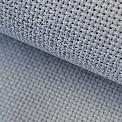 18 Count Aida Cross Stitch Fabric — Silver Mist Grey