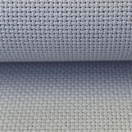 18 Count Aida Cross Stitch Fabric — Silver Mist Grey