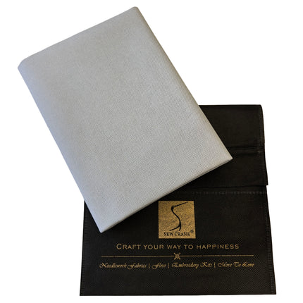 18 Count Aida Cross Stitch Fabric — Silver Mist Grey
