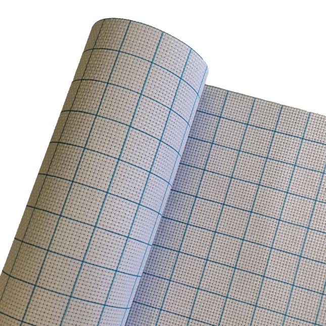 9CT Easy Count White Aida Cotton Fabric with Washable Grid Lines, Ideal for Cross Stitch