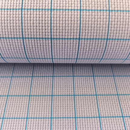 9CT Easy Count White Aida Cotton Fabric with Washable Grid Lines, Ideal for Cross Stitch