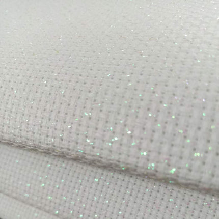 9 Count Iridescent Aida Light Reflecting Sparking Cross Stitch Fabric