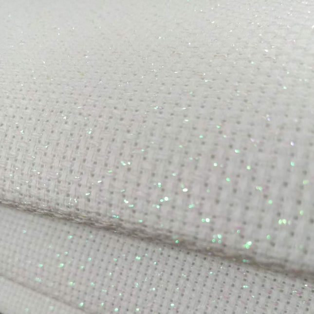 9 Count Iridescent Aida Light Reflecting Sparking Cross Stitch Fabric