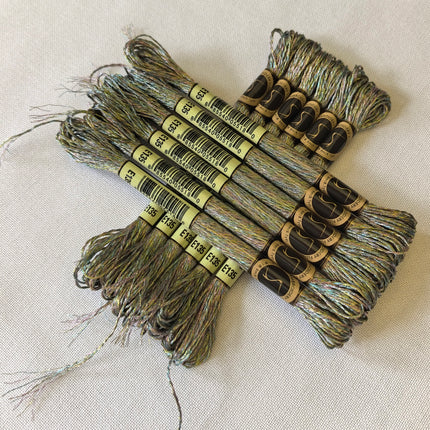 Metallic Embroidery Thread, Pack of 12 Skeins, Golden Dawn