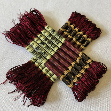 Metallic Embroidery Thread, Pack of 12 Skeins, Rosewood
