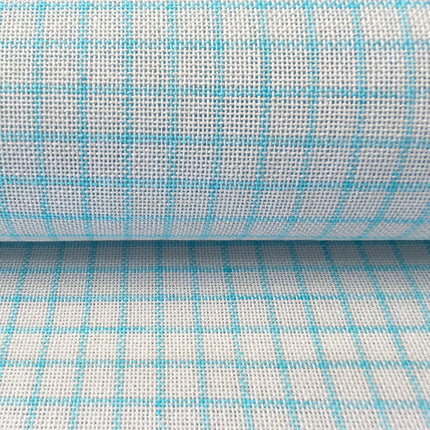 25CT Easy Count Embroidery Fabric, White with Blue Water-Soluble Gridlines