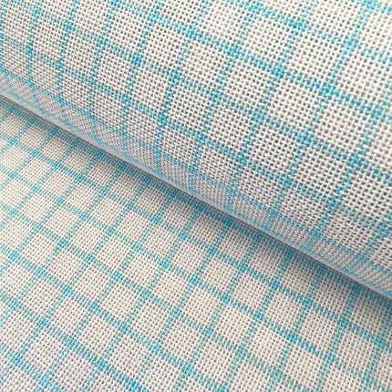 25CT Easy Count Embroidery Fabric, White with Blue Water-Soluble Gridlines