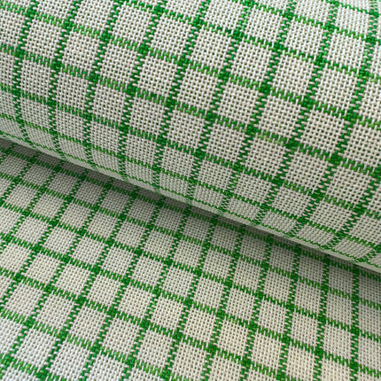 25CT Easy Count Embroidery Fabric, White with Green Water-Soluble Gridlines