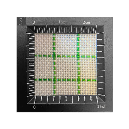 25CT Easy Count Embroidery Fabric, White with Green Water-Soluble Gridlines