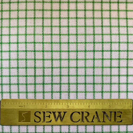 25CT Easy Count Embroidery Fabric, White with Green Water-Soluble Gridlines