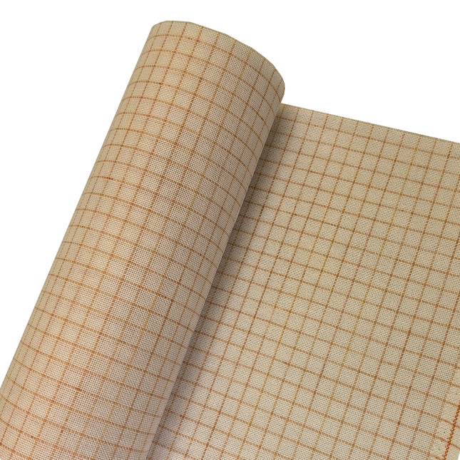 25CT Easy Count Evenweave Fabric with Water-Soluble Orange Grid