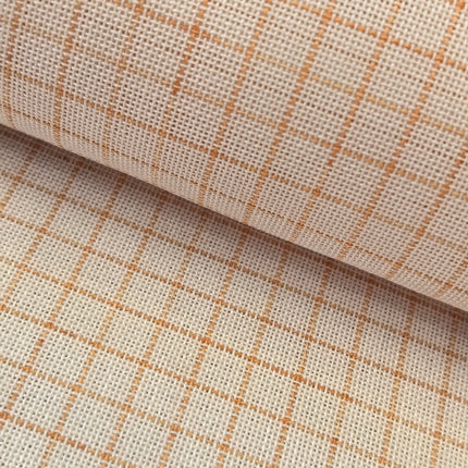 25CT Easy Count Evenweave Fabric with Water-Soluble Orange Grid