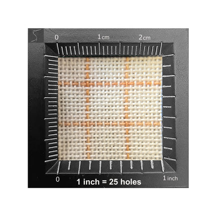 25CT Easy Count Evenweave Fabric with Water-Soluble Orange Grid