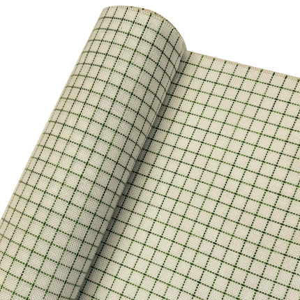 28CT Easy Count Embroidery Fabric, White with Green Water-Soluble Gridlines