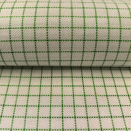 28CT Easy Count Embroidery Fabric, White with Green Water-Soluble Gridlines