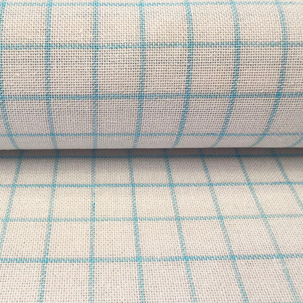 32CT Easy Count Embroidery Fabric, White with Blue Water-Soluble Gridlines