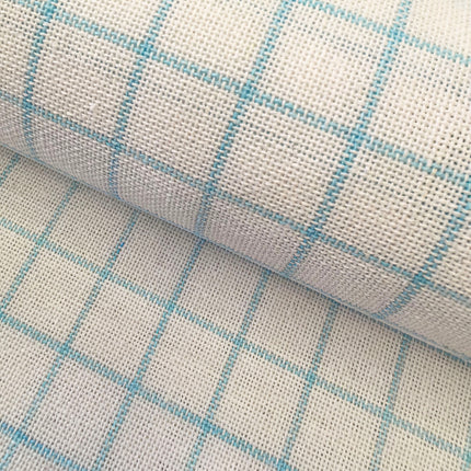 32CT Easy Count Embroidery Fabric, White with Blue Water-Soluble Gridlines
