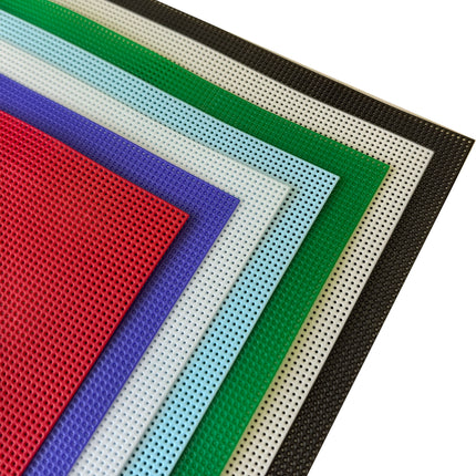 14 Count Plastic Aida Mesh Fabric Sheets, Pre-Cut Sampler Pack, 8.3 x 11Inch Squares, Set of 7 Pieces