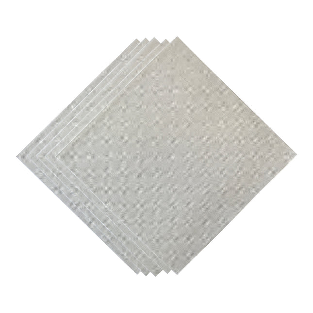 18 Count White Plastic Aida Mesh Canvas Sheets – 11.8 x 11.8 Inch Pre-Cut Squares for Cross Stitch & Needlepoint, Set of 5