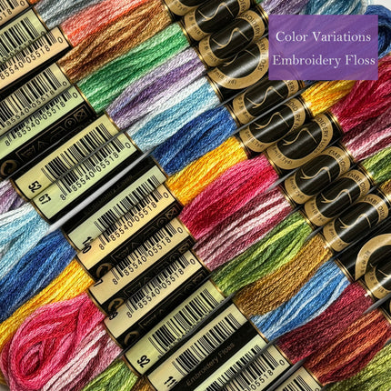18 Skeins of Mesmerizing Variegated Threads Variations Embroidery Floss Pack