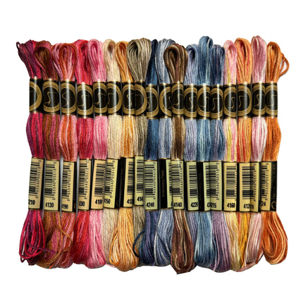 18 Skeins of Mesmerizing Variegated Threads Variations Embroidery Floss Pack