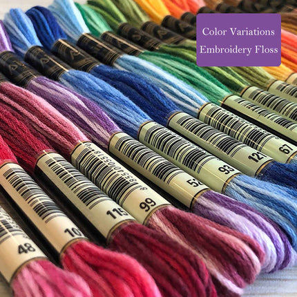 18 Skeins of Mesmerizing Variegated Threads Variations Embroidery Floss Pack