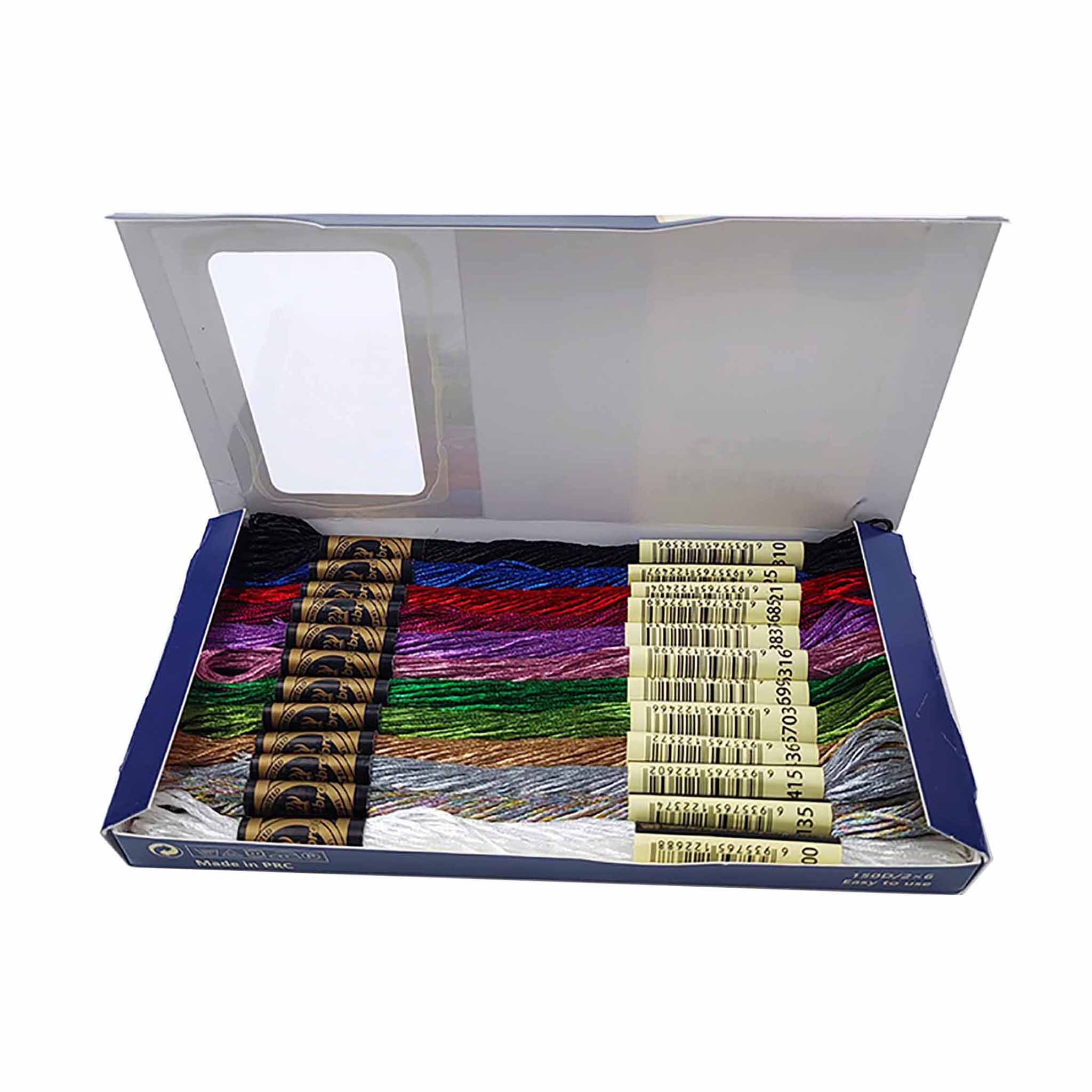 10 Vibrant Colors Metallic Embroidery Floss Pack