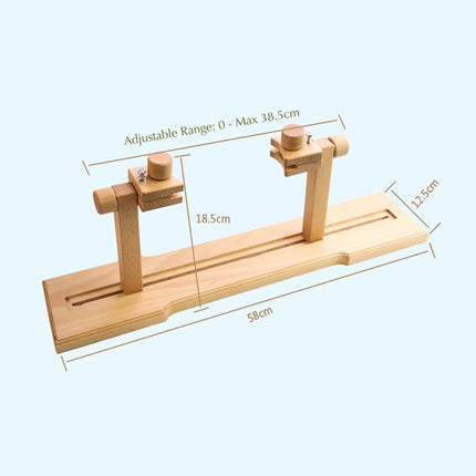 Adjustable Wooden Embroidery Frame Stand Cross Stitch Hoops Holder